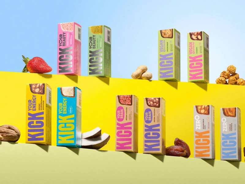 Kick packaging design by Bokov Brand Bureau.