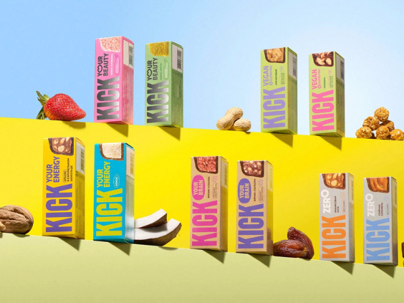 Kick packaging design by Bokov Brand Bureau.