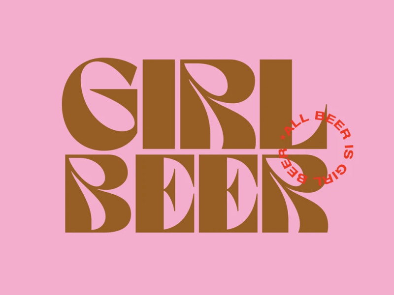 Girl beer packaging design by ASC Design.
