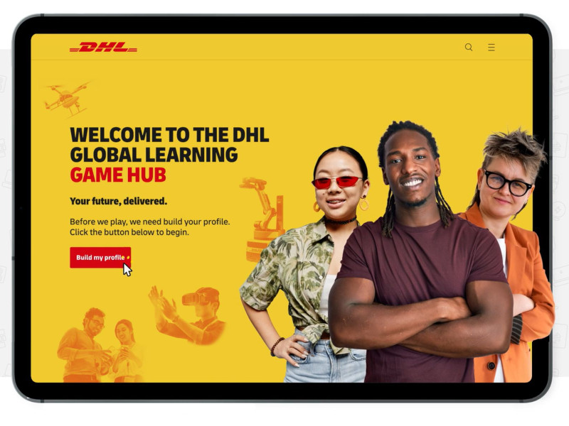 DHL Global Learning Game Hub Website Design by Electric Circus