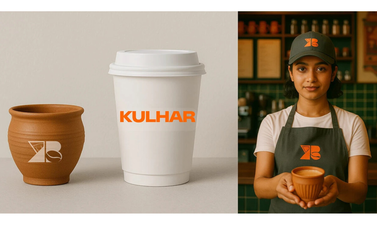 Kulhar and Bean logo design by Ashish Antony.