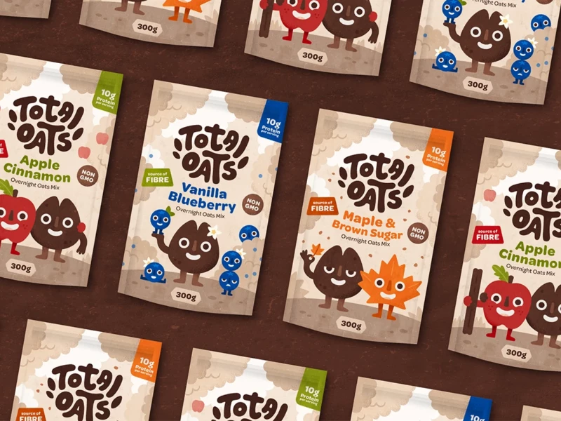 Total Oats packaging design by Andy Currie Design.