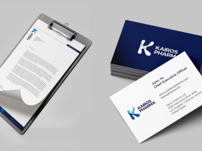 Kairos Pharma print design by Brainmetal Design.