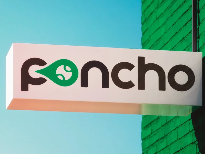 Poncho logo design by MENR Studios.
