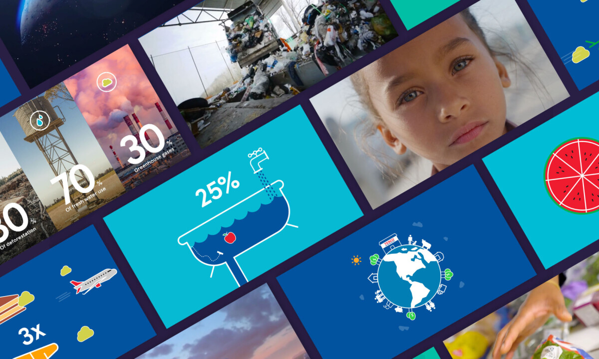 Tesco Zero Waste Learning website design by Electric Circus.