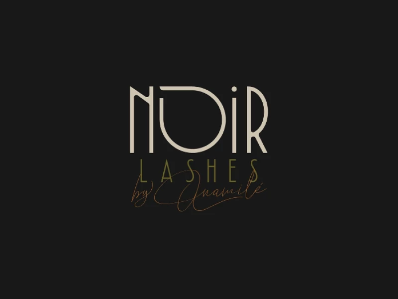 NOIR Lashes logo design by Daniel Duva Design LLC.