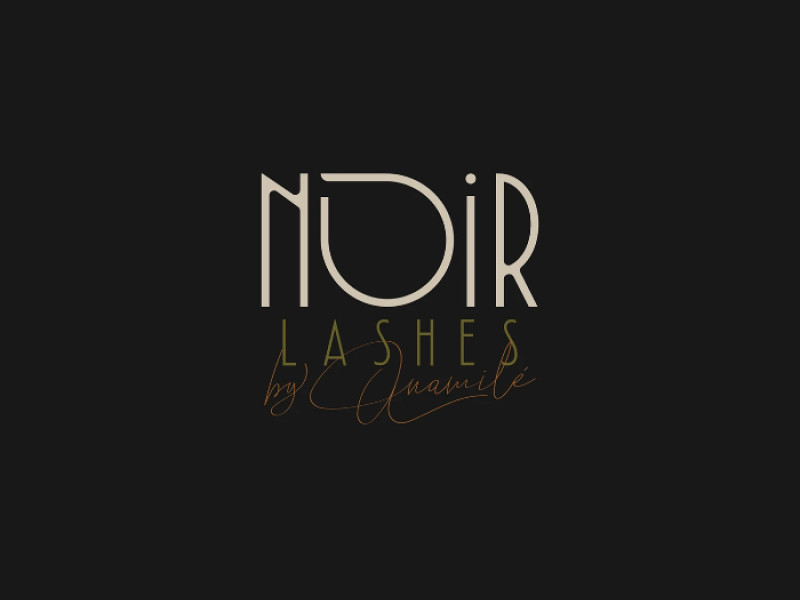 NOIR Lashes logo design by Daniel Duva Design LLC.