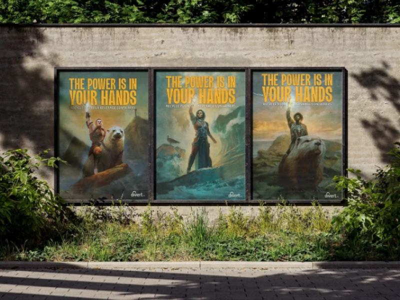 Divert Nova Scotia Recycling Campaign print design by Jeff Simpson Creative.