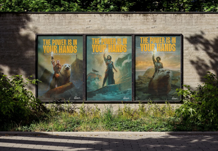 Divert Nova Scotia Recycling Campaign print design by Jeff Simpson Creative.