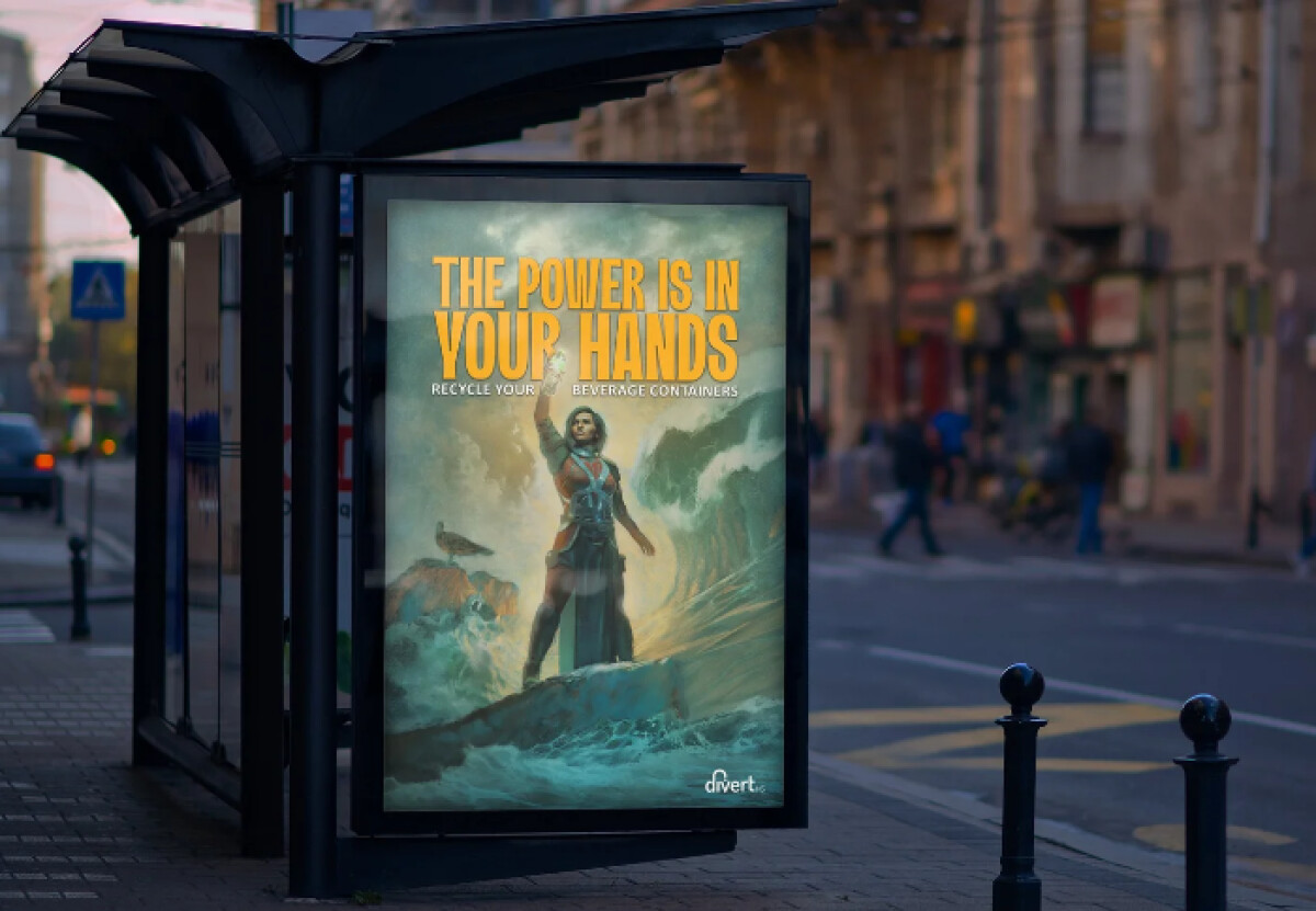 Divert Nova Scotia Recycling Campaign print design by Jeff Simpson Creative.