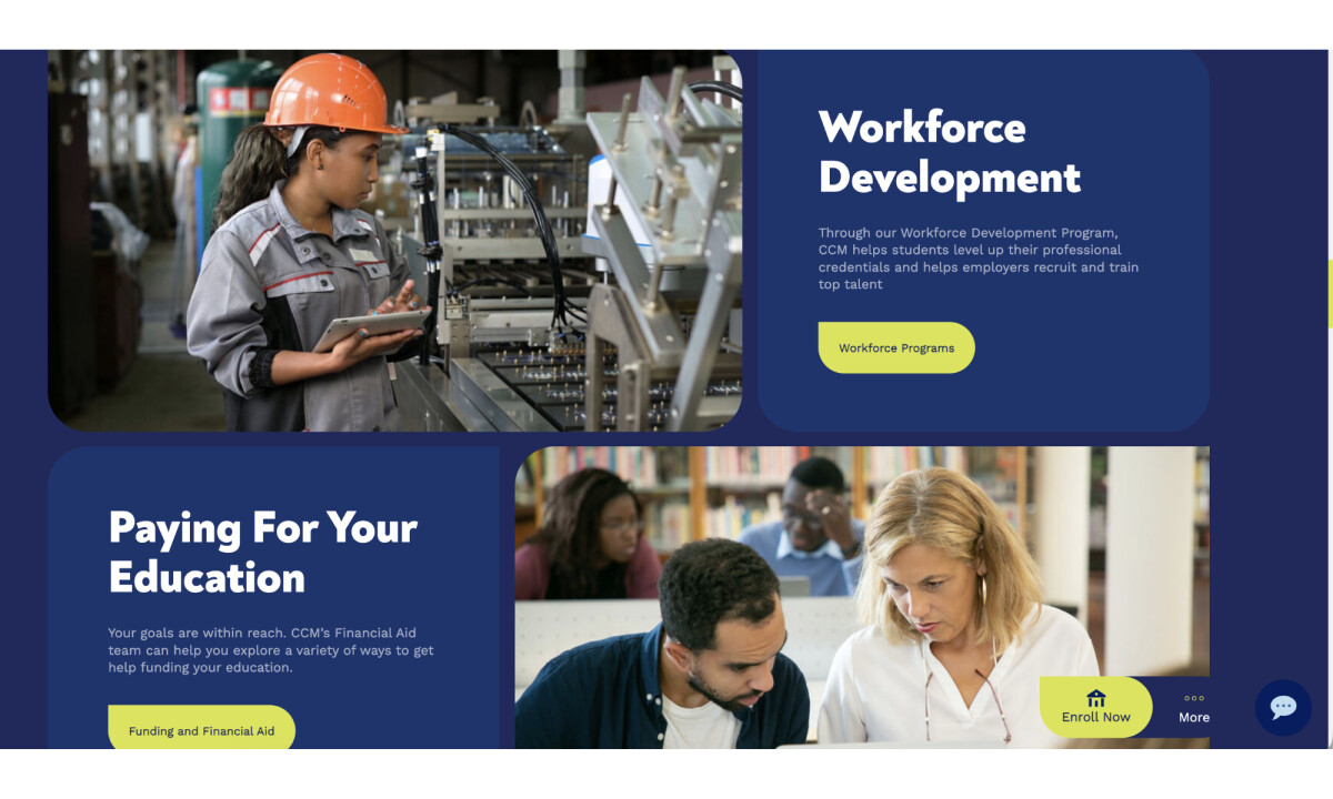 County College of Morris website design by eDesign Interactive