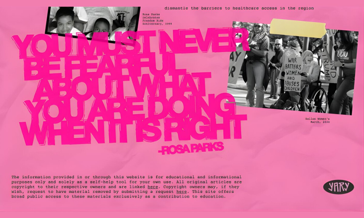 Collaged timeline blending activism and personal history