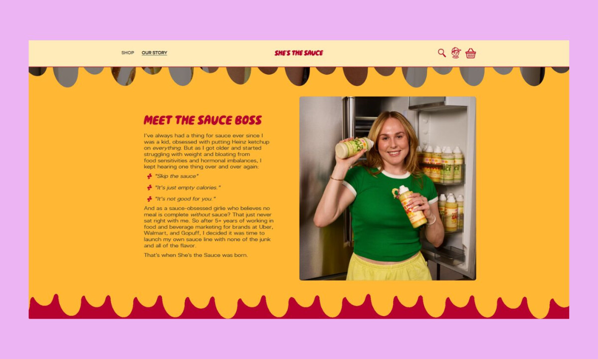 Founder story blending personality, wellness, and vibrant brand visuals