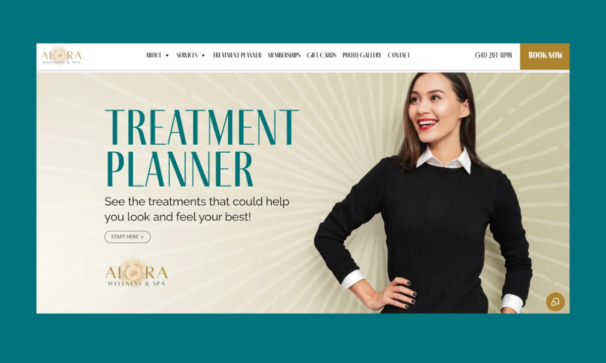 Treatment planner hero guiding users toward personalized booking