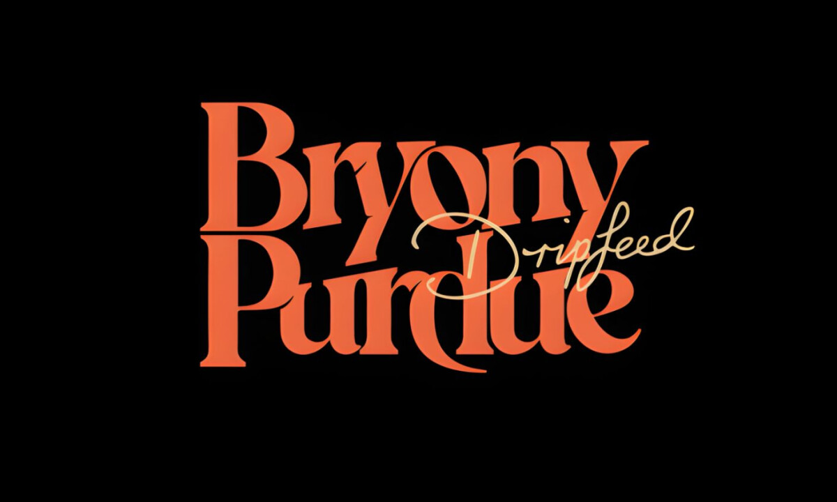 Layered typographic lockup introducing expressive script accent