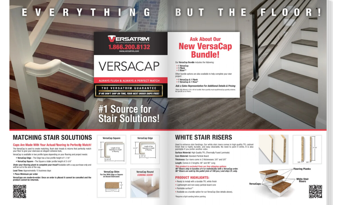 Structured interior spread with clear hierarchy and product-focused content