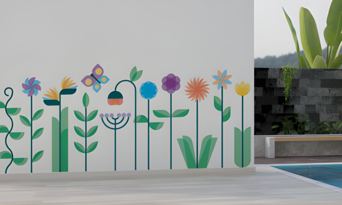 Botanical mural brings brand into the space