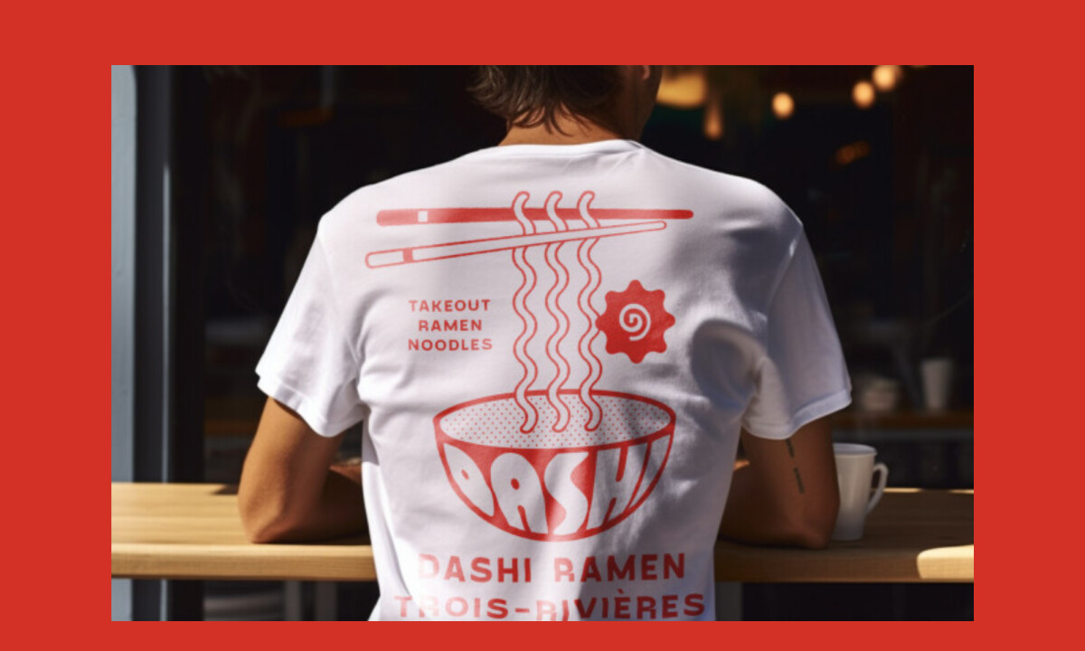 Noodle motifs unify print and apparel