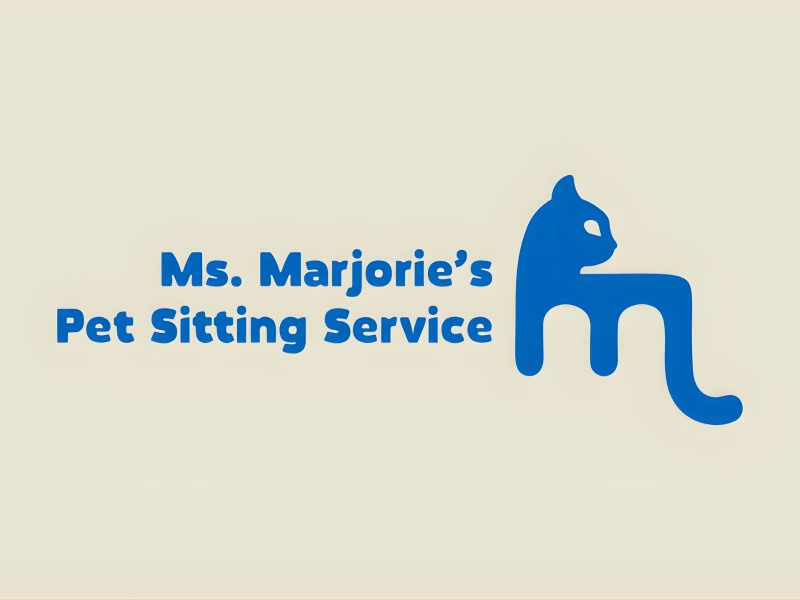 Ms. Marjorie's Pet Sitting Service Logo Design by Janet Mo Design