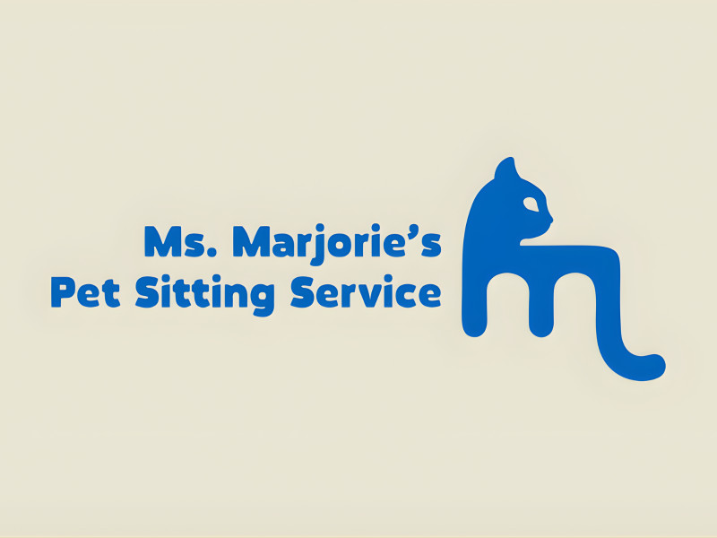 Ms. Marjorie's Pet Sitting Service Logo Design by Janet Mo Design