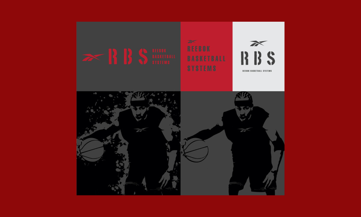 High-contrast athlete portrait with stencil typography