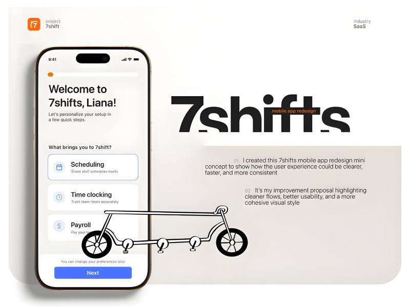 7shift App Design by Liana DROZD