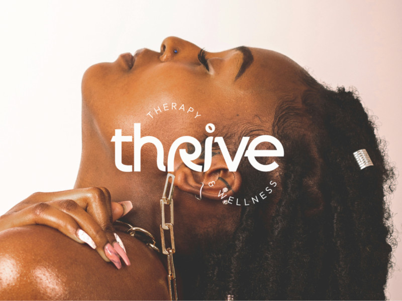 Thrive Therapy & Wellness logo design by MYCO Studio.