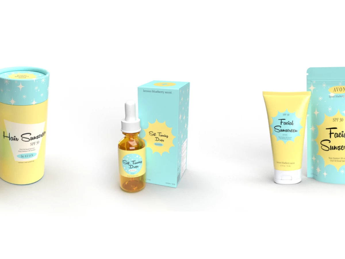 Avon packaging design by Grace Garlesky.