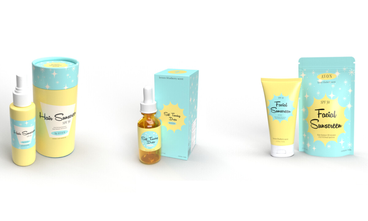 Avon packaging design by Grace Garlesky.