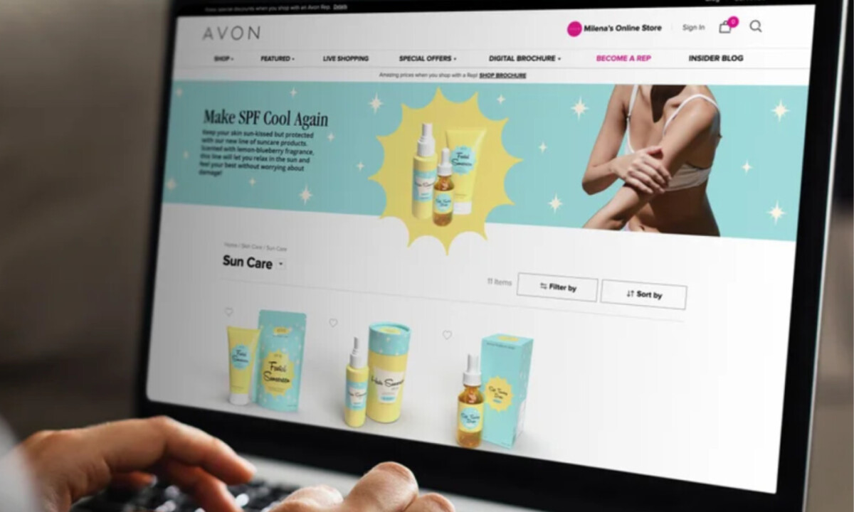 Avon packaging design by Grace Garlesky.