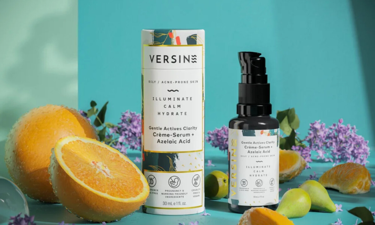Versine Skincare packaging design by Sarah Rose Andrew.