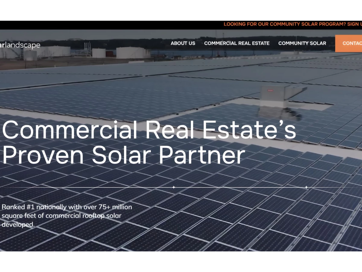 Solar Landscape Website Design by Design in DC
