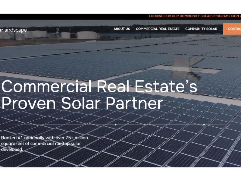 Solar Landscape Website Design by Design in DC