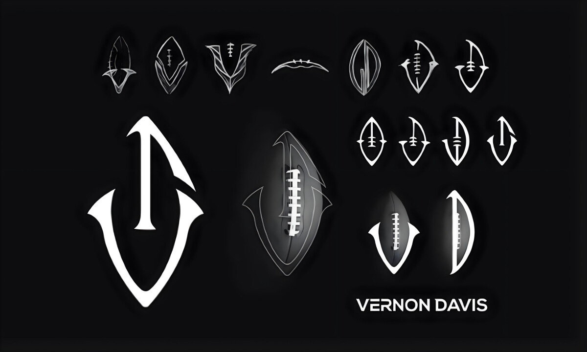 Vernon Davis V and D logo design by Copa Design.