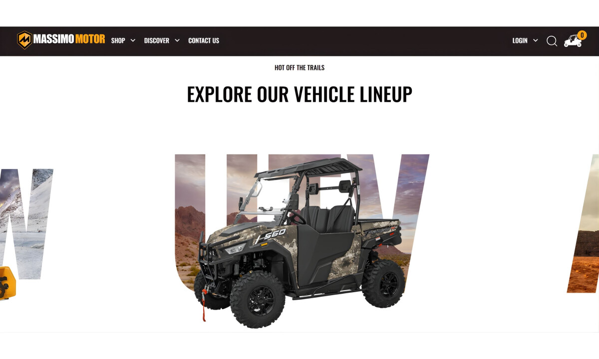 Immersive lineup showcase with bold terrain-driven visuals