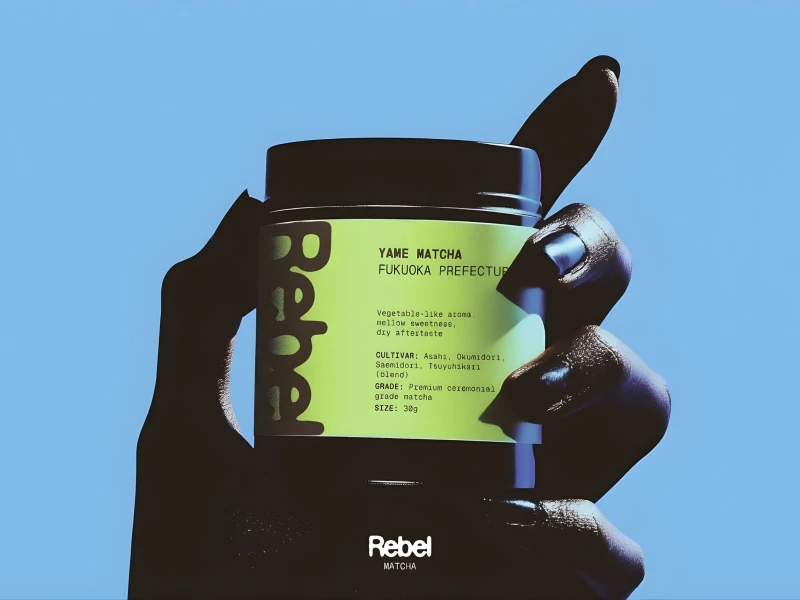 REBEL Matcha Packaging Design by Vlad Savruk