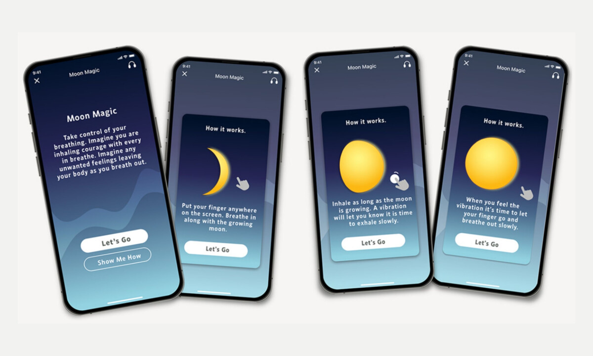 Guided breathing flow with Moon Magic interaction