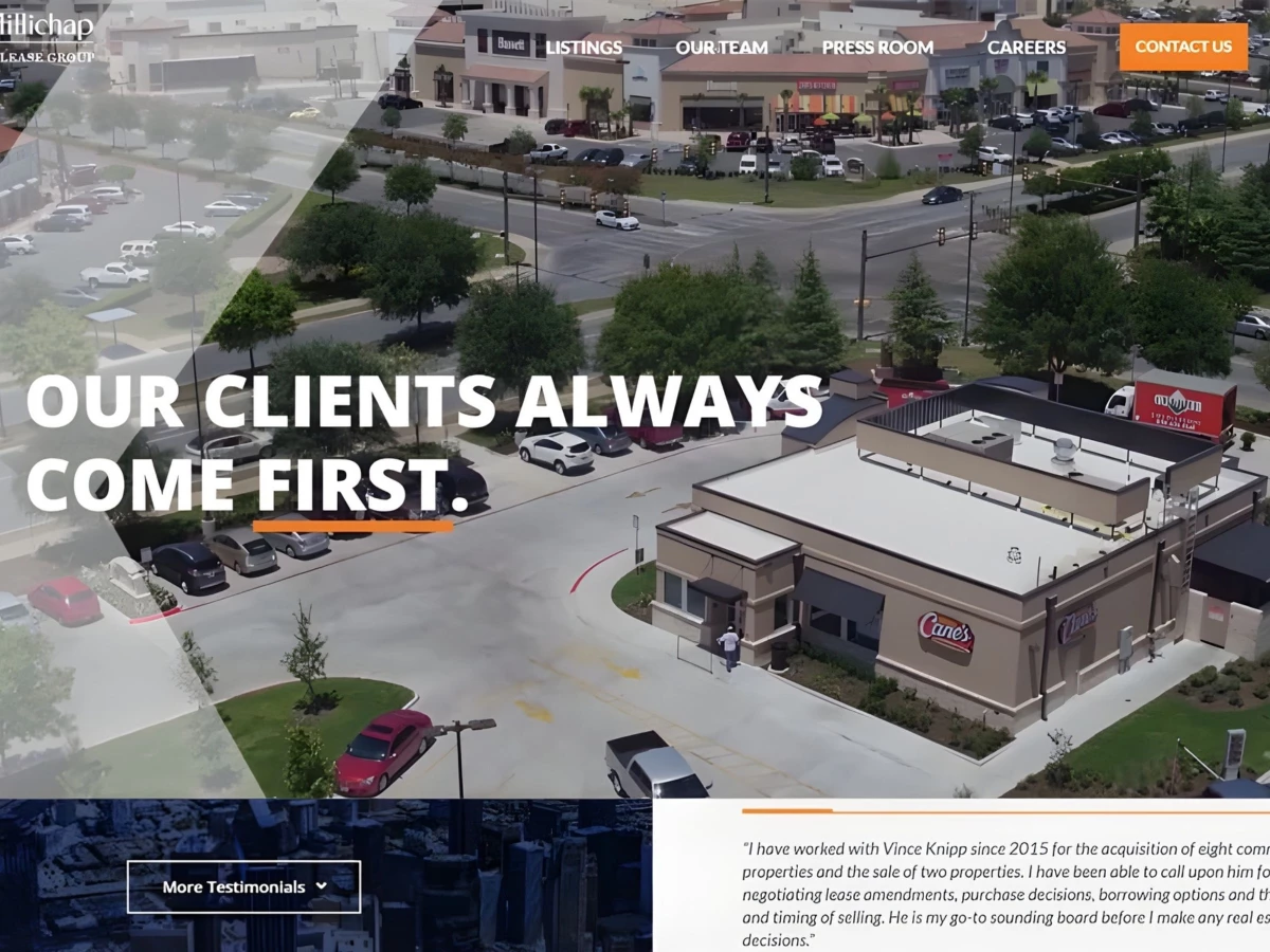 Knipp Wolf Net Lease Group Website Design by Calico Marketing