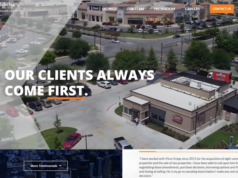 Knipp Wolf Net Lease Group Website Design by Calico Marketing