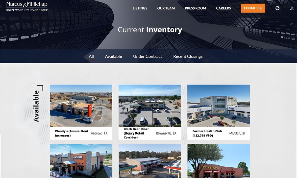 Available listings overview