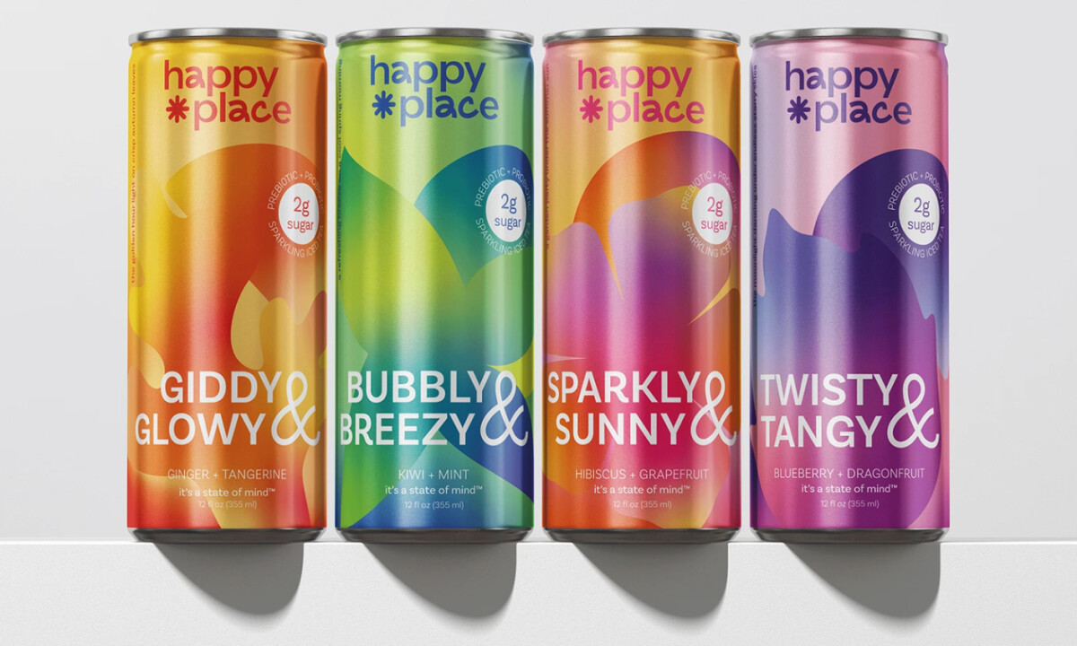 Happy Place Functional Beverage Packaging Design
