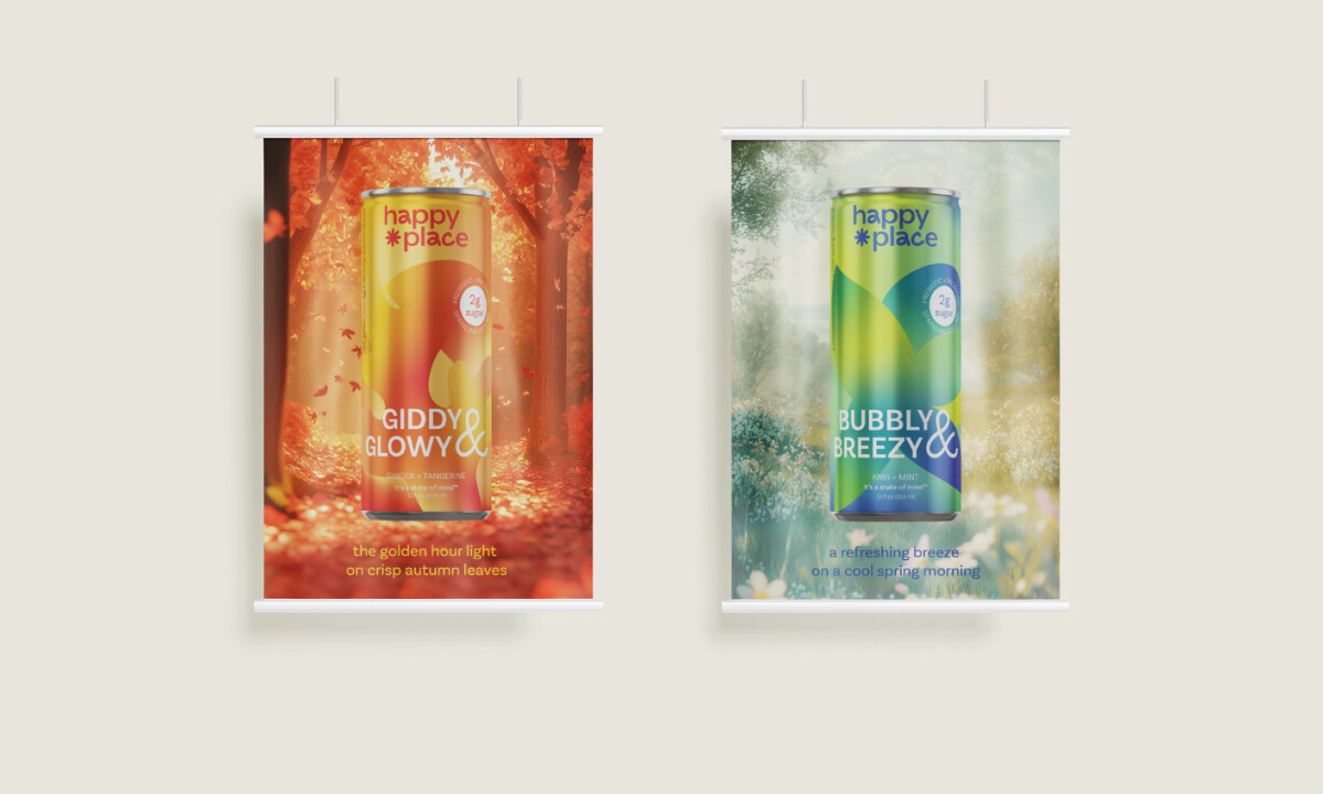 Happy Place Functional Beverage Packaging Design
