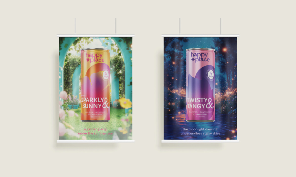 Happy Place Functional Beverage Packaging Design