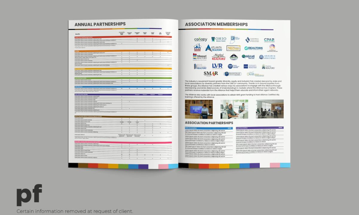 Alliance Sponsorship Program Print Design