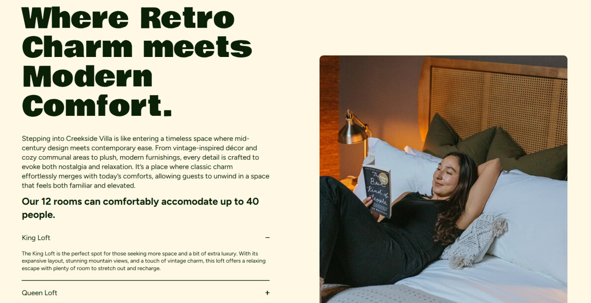 Corporate retreats and meeting spaces