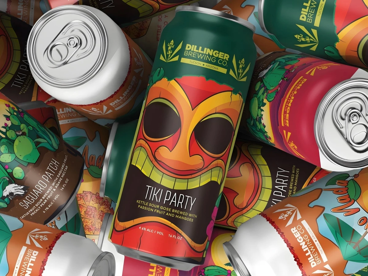 Dillinger Brewing Packaging by Katie Rou Design