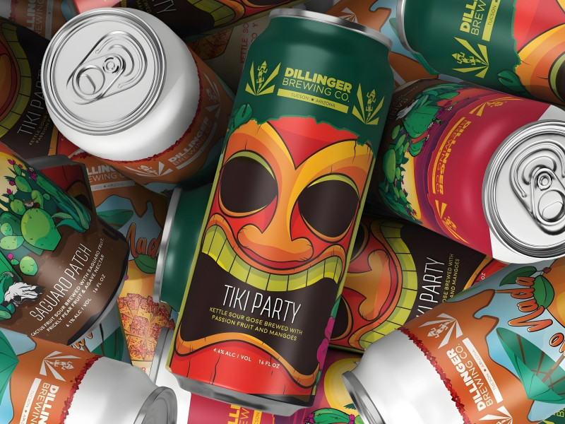 Dillinger Brewing Packaging by Katie Rou Design