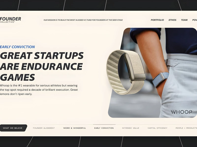 Founder Collective website design by GoingClear.