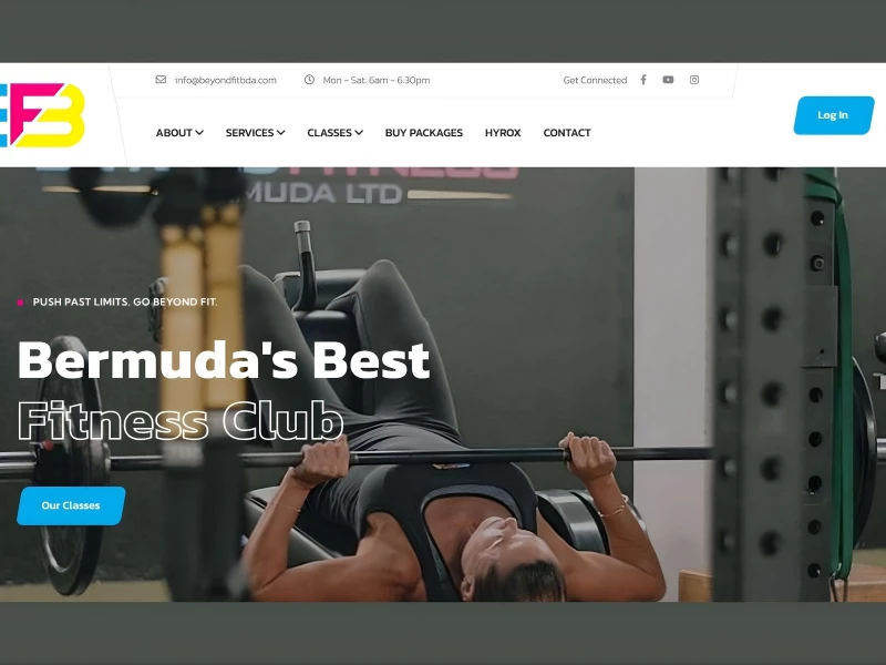 Beyond Fit Bermuda Website Design by PC Creative