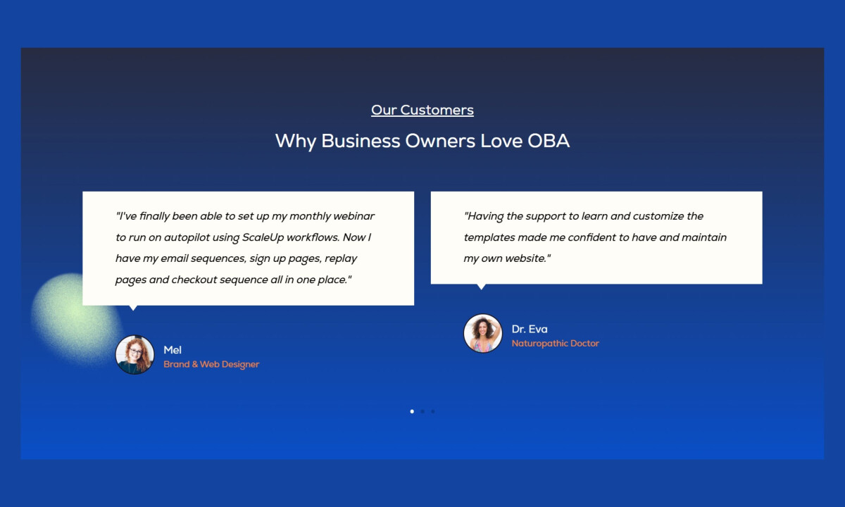 Client testimonials build trust through real success stories